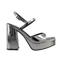 Sandalia Miracol By Mama Lola 9528 Sintético Plata Mujer