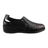 Zapato Confort Lobo Solo 4724N De Piel Negro Dama