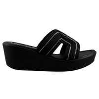 Sandalia Casual Uh Lulu By Eh! 4035 Textil Negro Dama