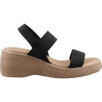Sandalia Casual Aria By Eh! 1009 Resorte Negro Dama